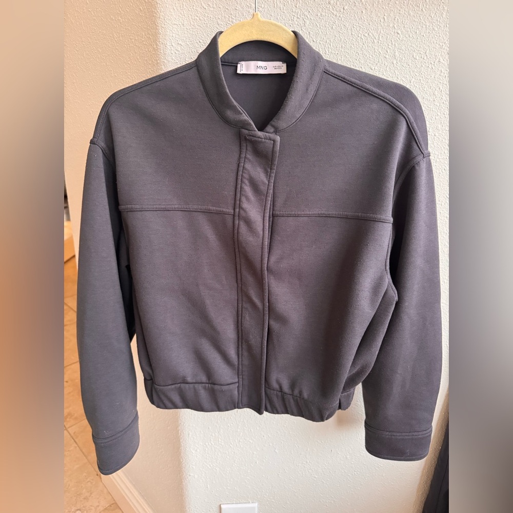 Mango Charcoal Bomber Jacket - image 5